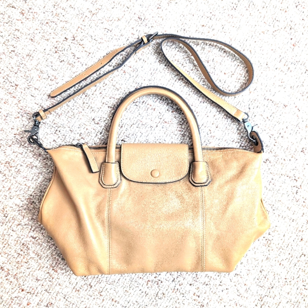 Tiffany & Fred Chic Tan Shoulder Bag